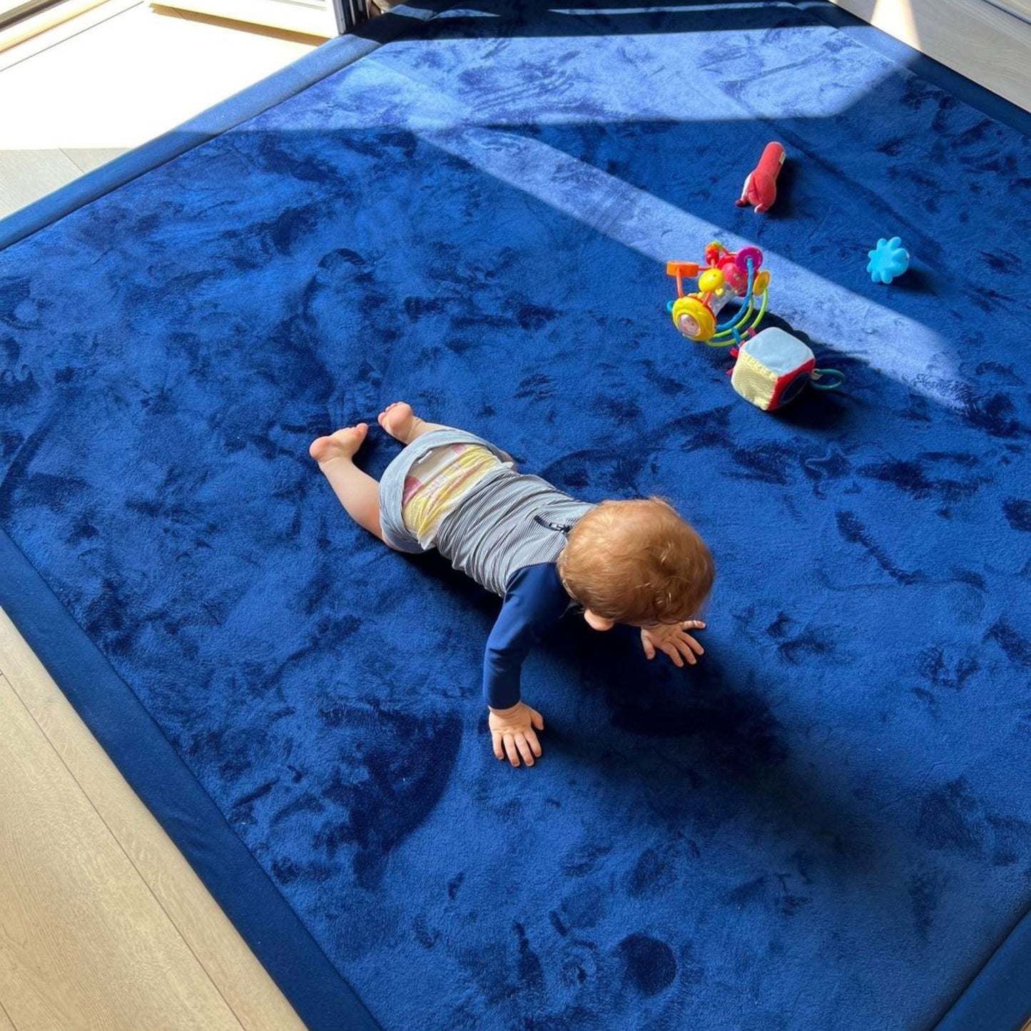 Snuggly Soft Touch Play Mat - Deep Blue