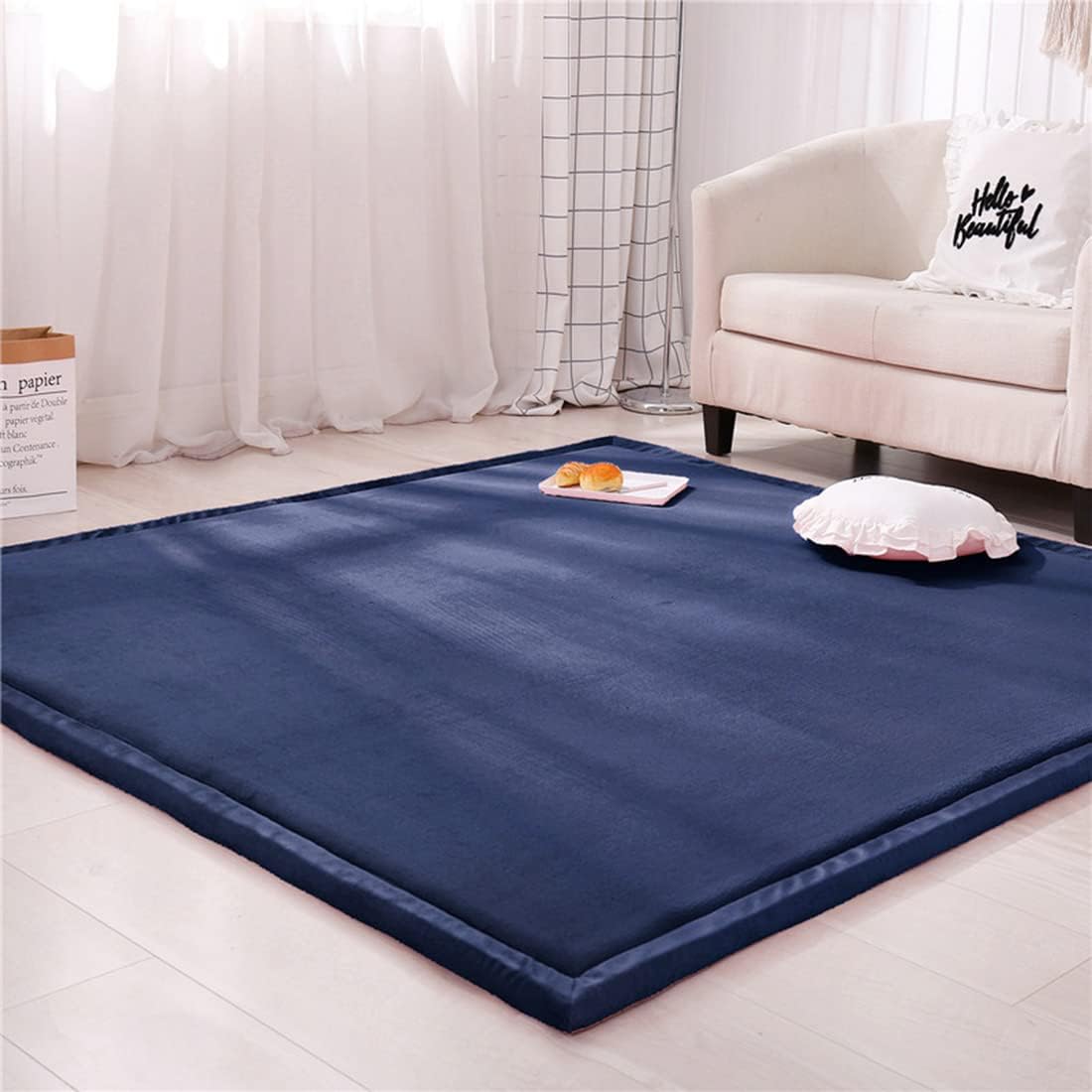 Snuggly Soft Touch Play Mat - Deep Blue