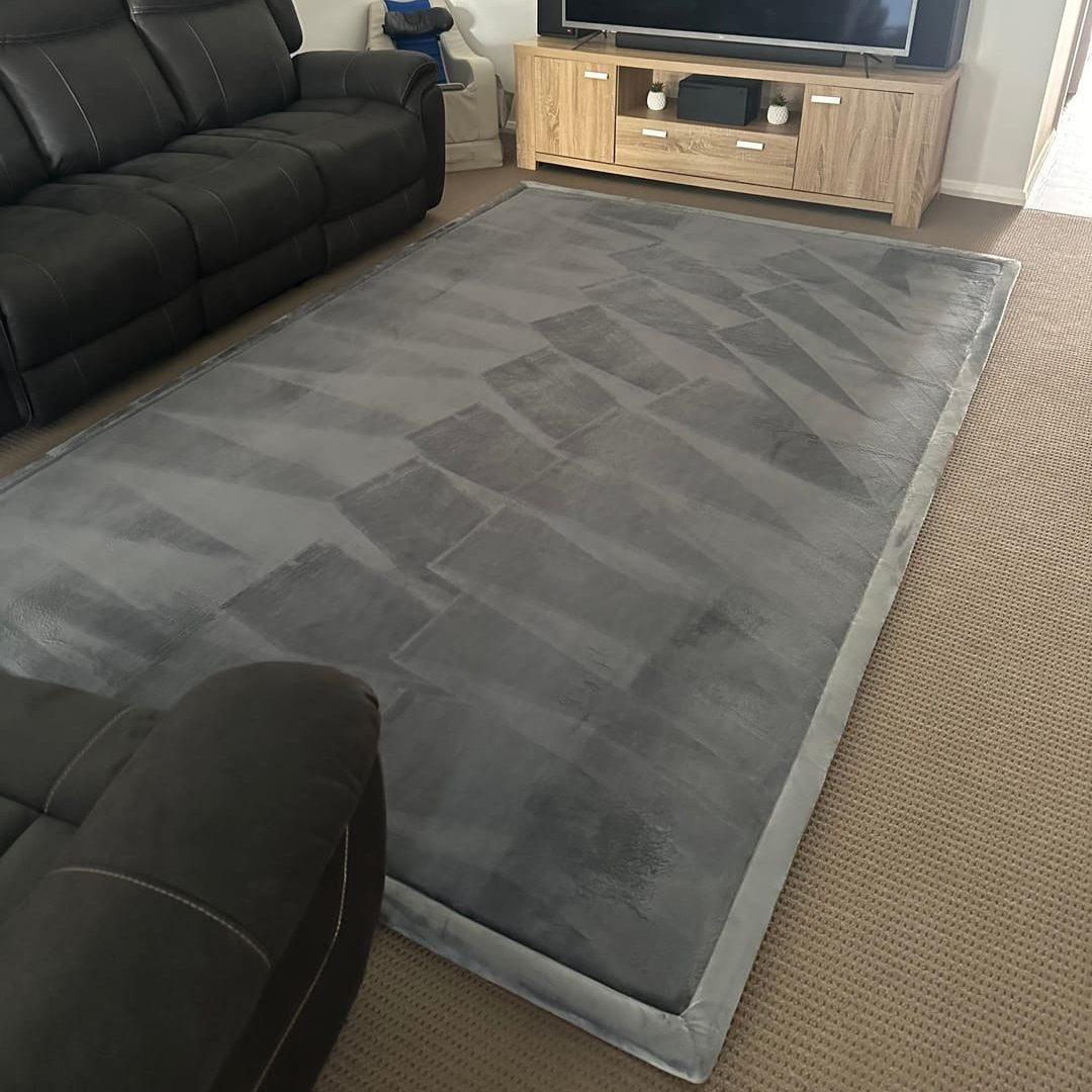 Snuggly Soft Touch Play Mat - Dark grey