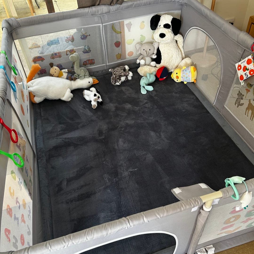 Snuggly Soft Touch Play Mat - Dark grey