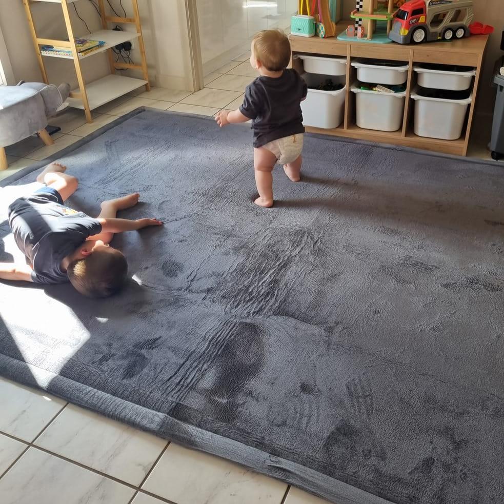 Snuggly Soft Touch Play Mat - Dark grey