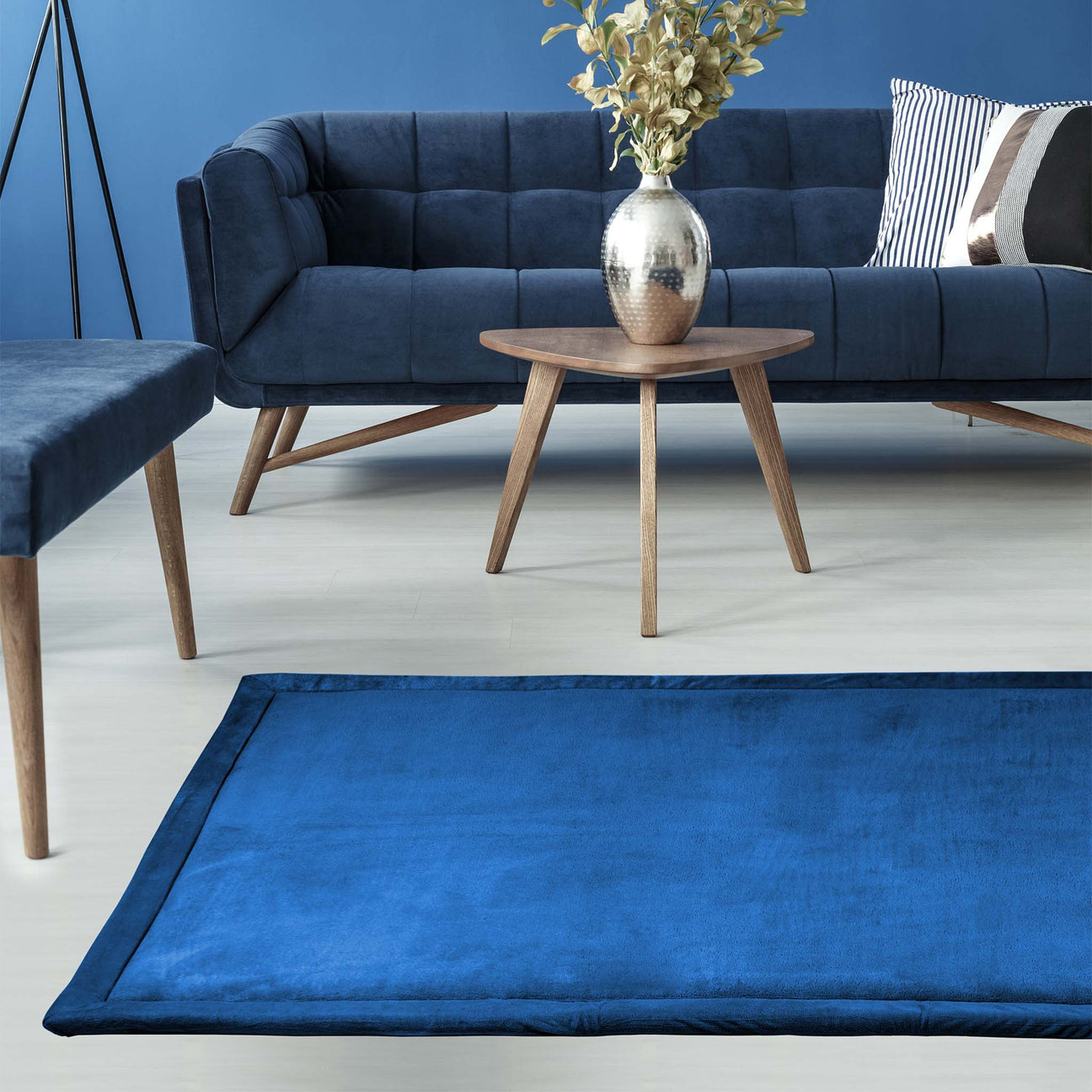 Snuggly Soft Touch Play Mat - Deep Blue
