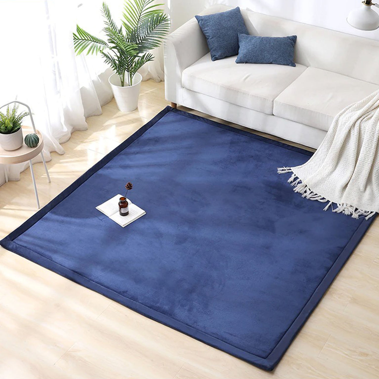 Snuggly Soft Touch Play Mat - Deep Blue