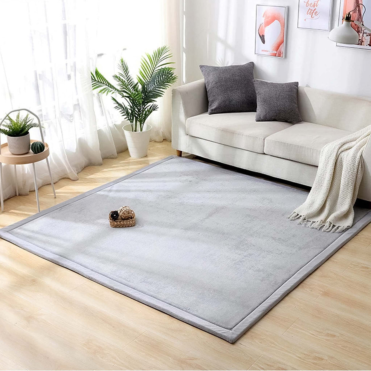 Snuggly Soft Touch Play Mat - Light Grey