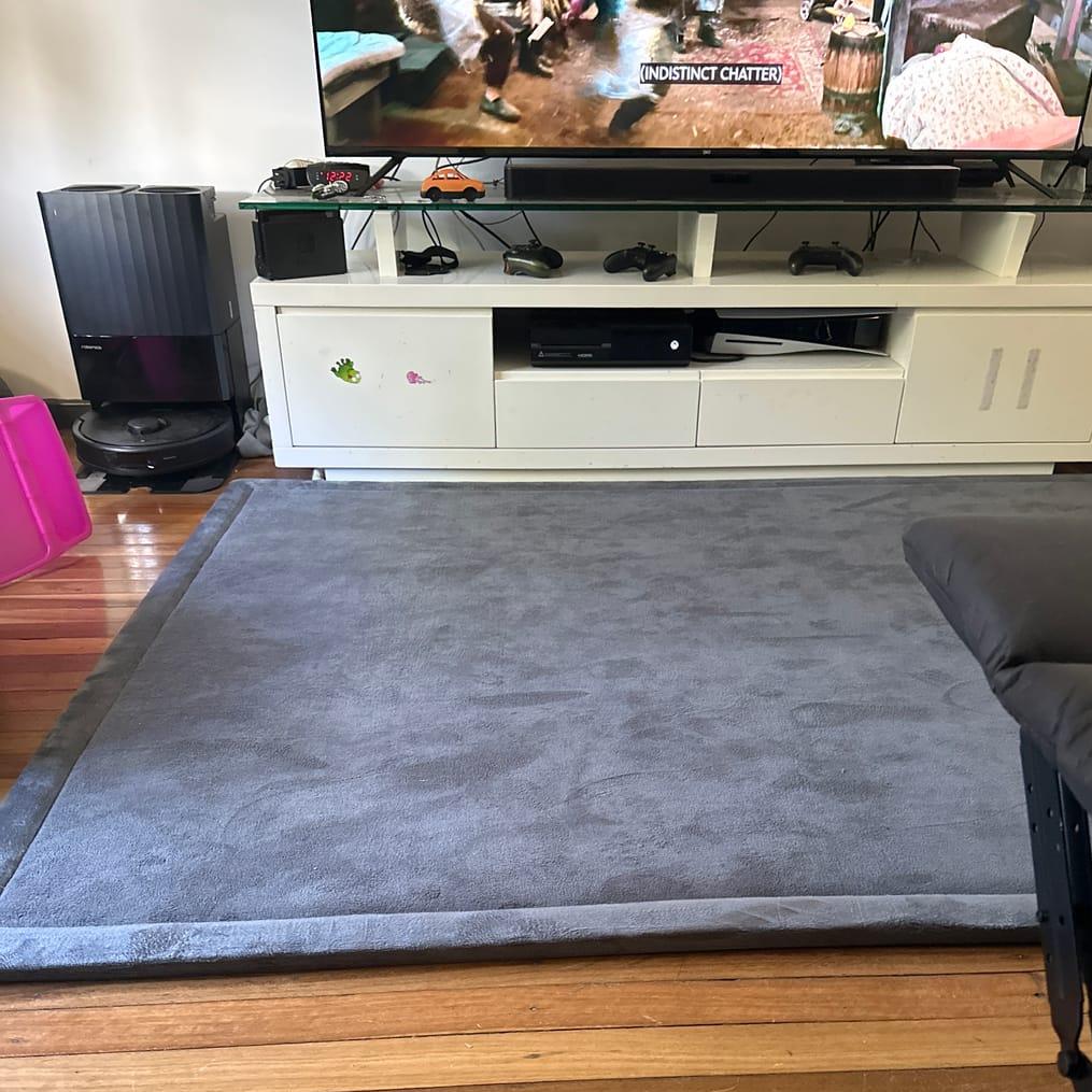 Snuggly Soft Touch Play Mat - Dark grey