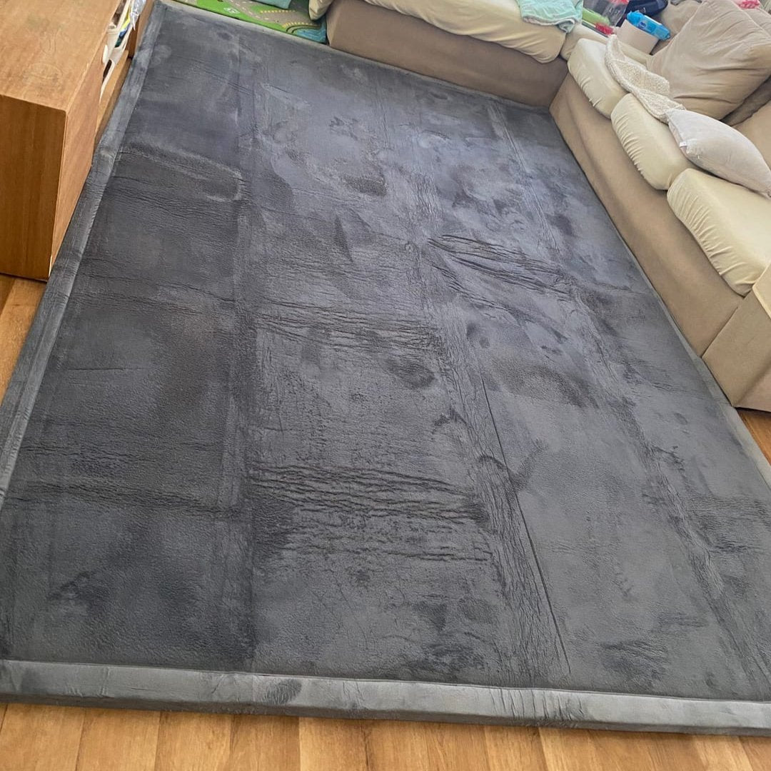 Snuggly Soft Touch Play Mat - Dark grey
