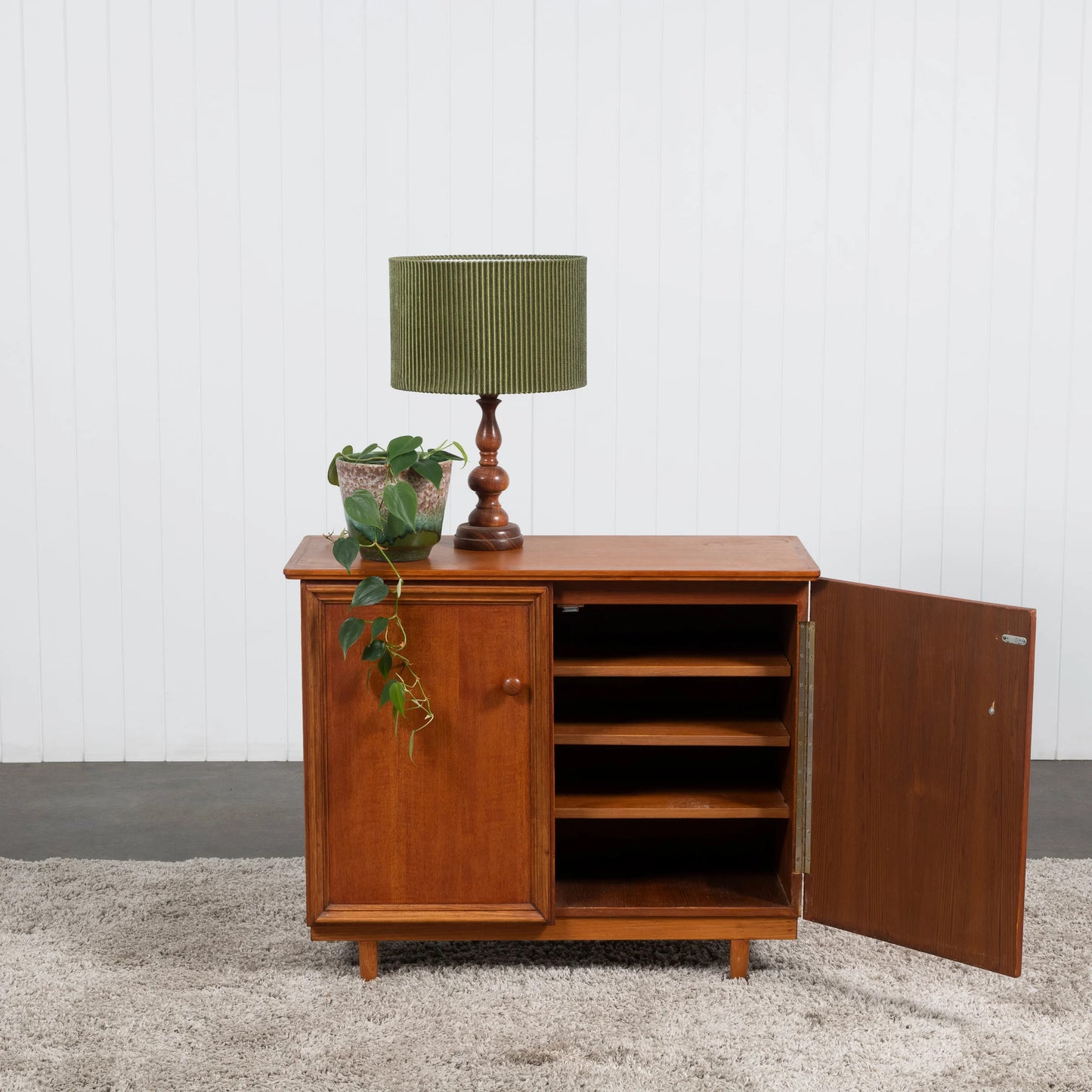 Mid Century Record Storage Cabinet