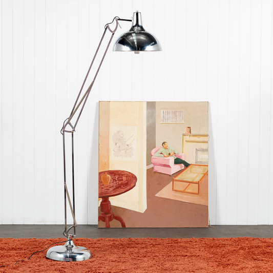 Vintage Chrome Floor Lamp
