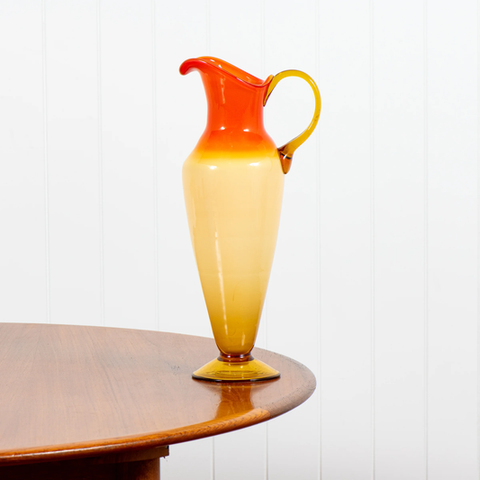 Large Orange Vintage Decanter/Jug