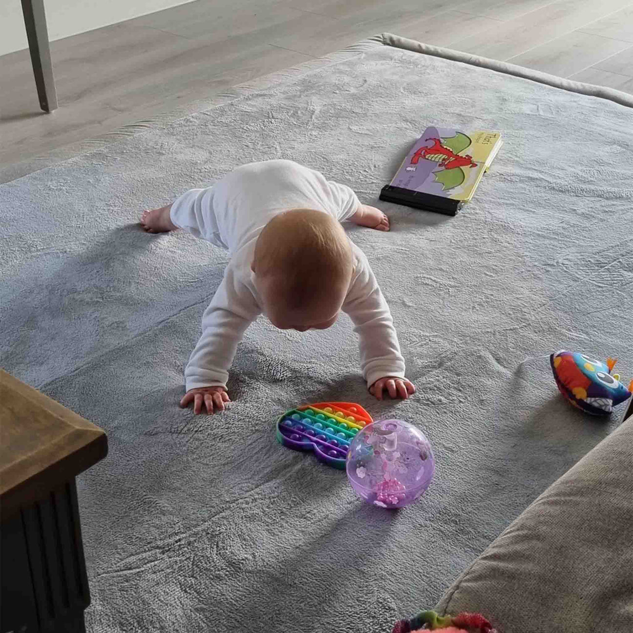 Snuggly Soft Touch Play Mat - Light Grey