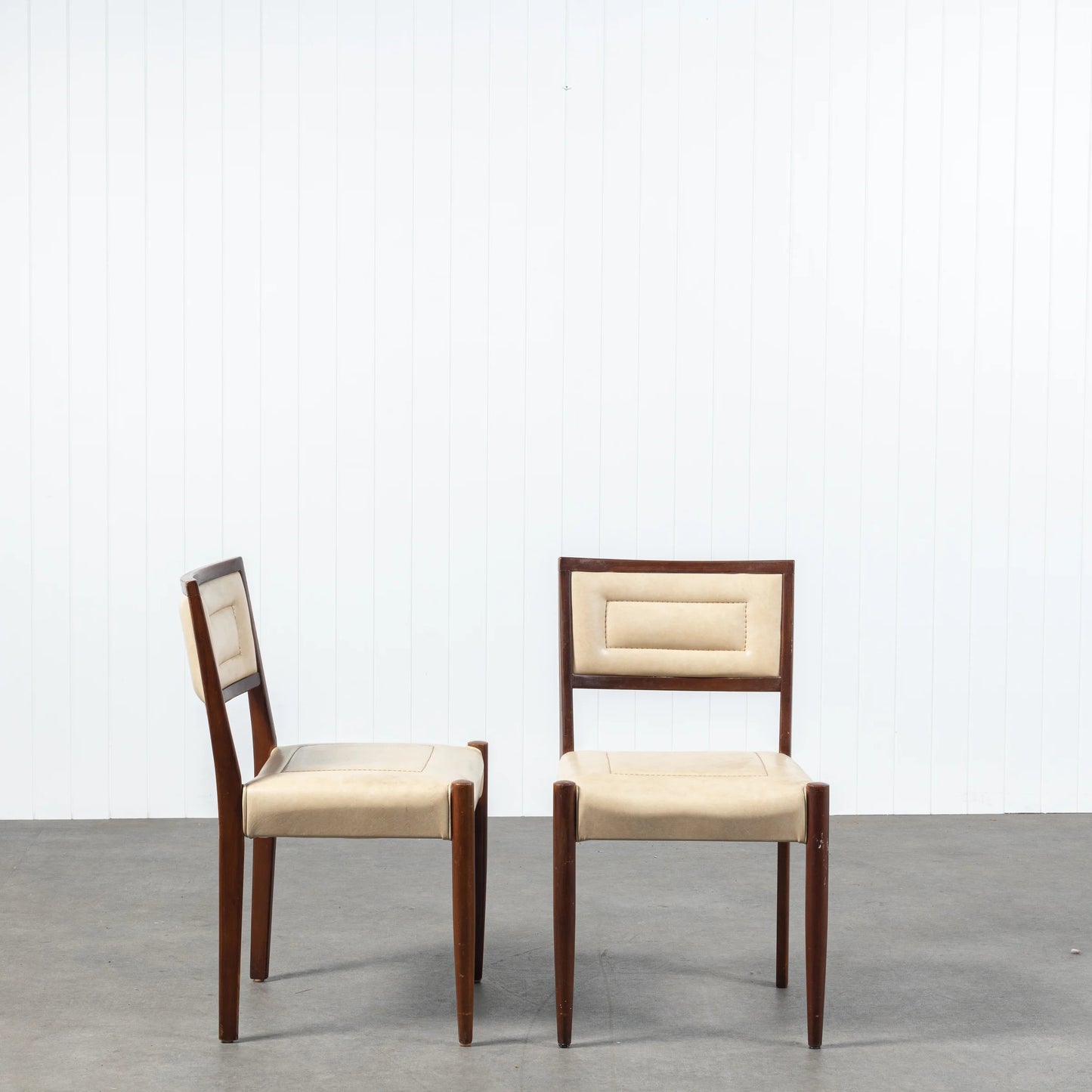 Mid Century Vinyl Dining Chair - Set of 4
