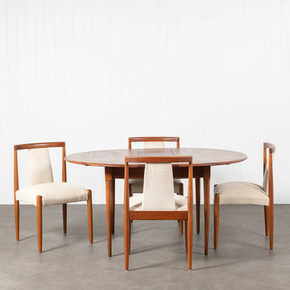 MCM Timber & Cream Dining Chairs