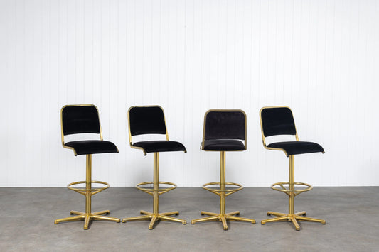 Namco Black Velour & Gold Swivel Stools