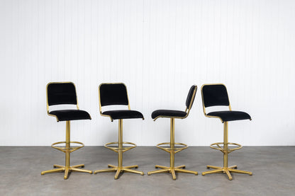 Namco Black Velour & Gold Swivel Stools